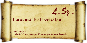 Luncanu Szilveszter névjegykártya