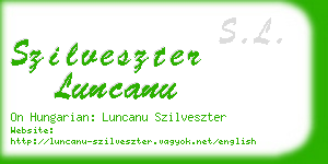 szilveszter luncanu business card